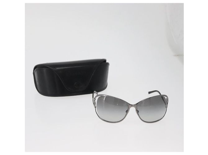 Bulgari Gafas de sol BVLGARI Metal Black Silver Auth BA13219 Negro Plata - vista 12
