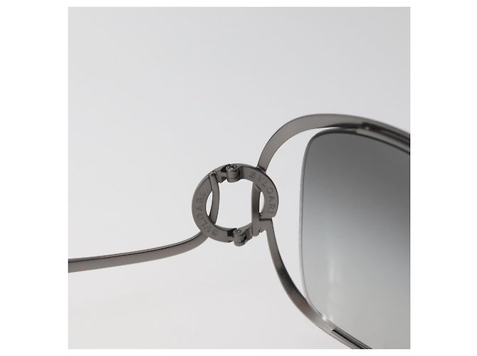 Bulgari Gafas de sol BVLGARI Metal Black Silver Auth BA13219 Negro Plata - vista 15