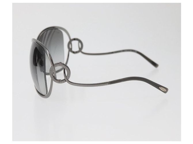 Bulgari Gafas de sol BVLGARI Metal Black Silver Auth BA13219 Negro Plata - vista 8