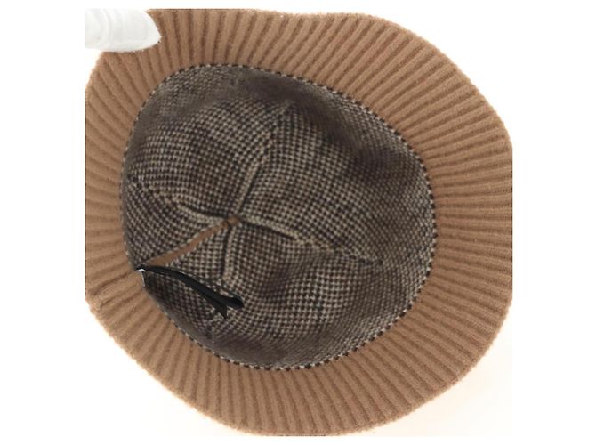 Casquette PRADA en laine beige Auth 181802M - vue 7