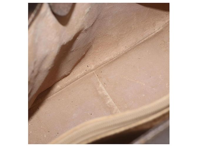 Borsa GUCCI GG Supreme Web Sherry Line PVC Beige Oro 116 02 076 Auth 182380 D'oro - vista 10