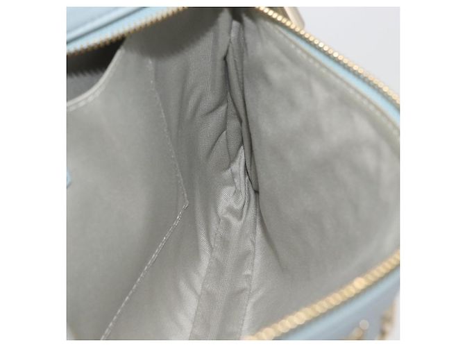 Clutch Jimmy Choo in pelle azzurro chiaro e oro Auth BA13172 D'oro Blu chiaro - vista 18