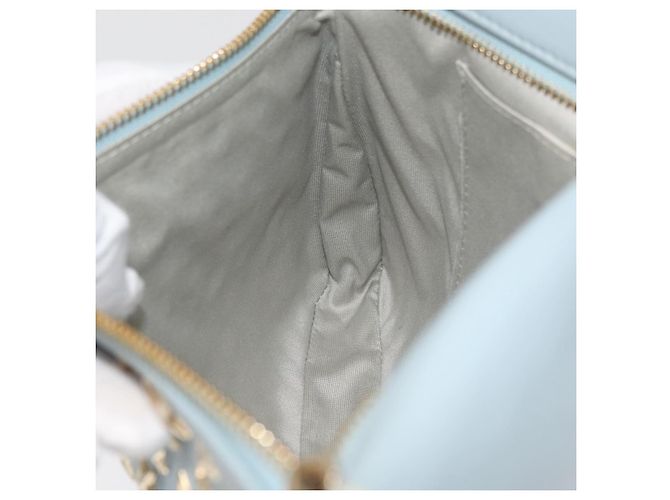 Clutch Jimmy Choo in pelle azzurro chiaro e oro Auth BA13172 D'oro Blu chiaro - vista 19