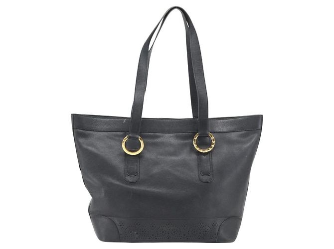 Autre Marque Borsa Tote TIFFANY&Co. in pelle nera e oro Auth ka4487 Nero D'oro - vista 13