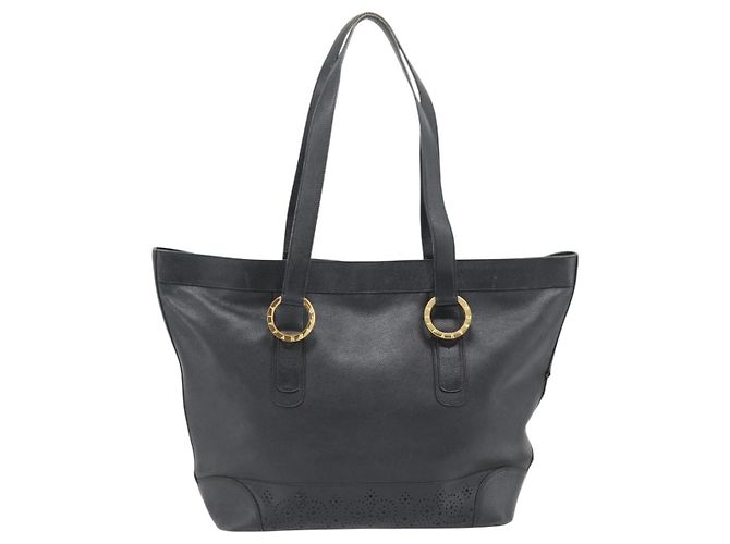 Autre Marque Borsa Tote TIFFANY&Co. in pelle nera e oro Auth ka4487 Nero D'oro - vista 2