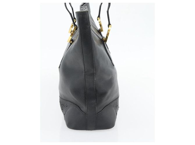 Autre Marque Borsa Tote TIFFANY&Co. in pelle nera e oro Auth ka4487 Nero D'oro - vista 3