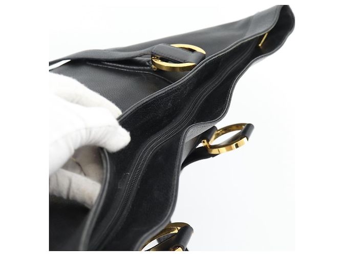 Autre Marque Borsa Tote TIFFANY&Co. in pelle nera e oro Auth ka4487 Nero D'oro - vista 6