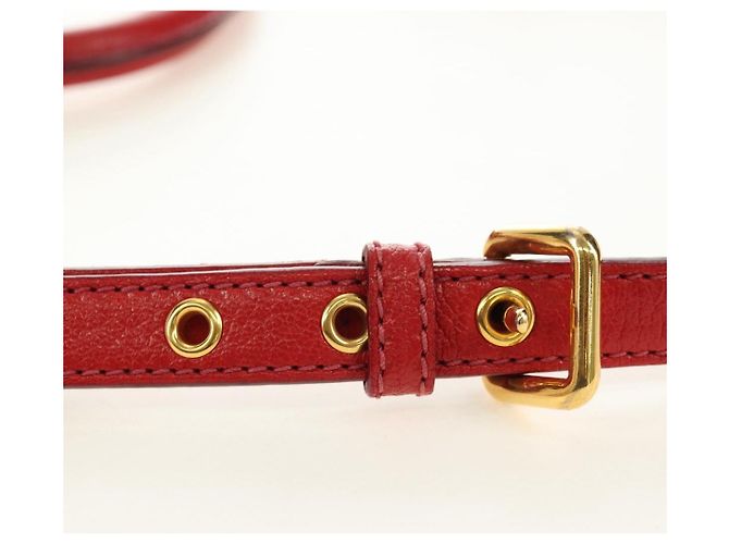 Borsa Miu Miu in pelle 2 modi Rosso Oro Auth 181477V D'oro - vista 15