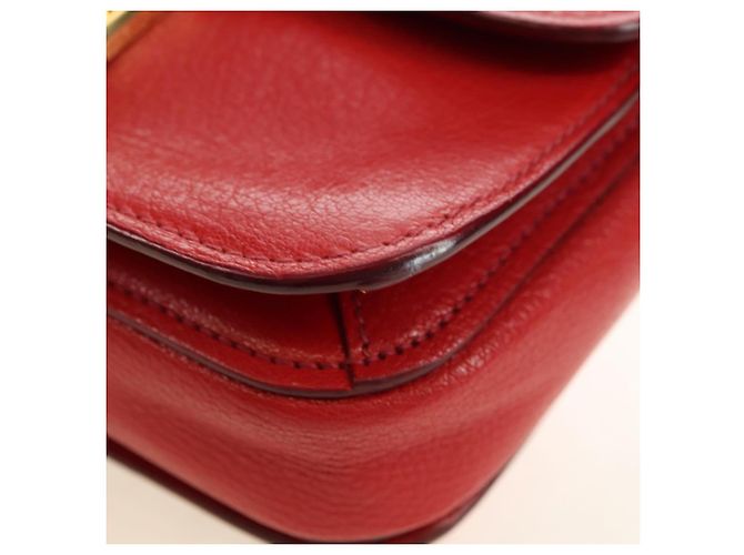 Borsa Miu Miu in pelle 2 modi Rosso Oro Auth 181477V D'oro - vista 18