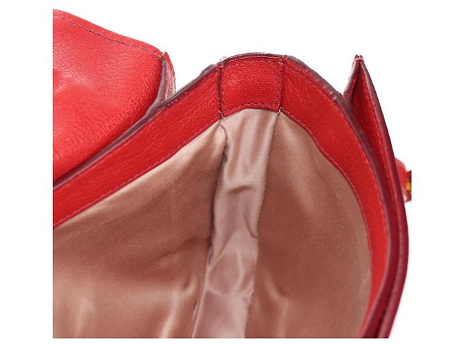Borsa Miu Miu in pelle 2 modi Rosso Oro Auth 181477V D'oro - vista 26