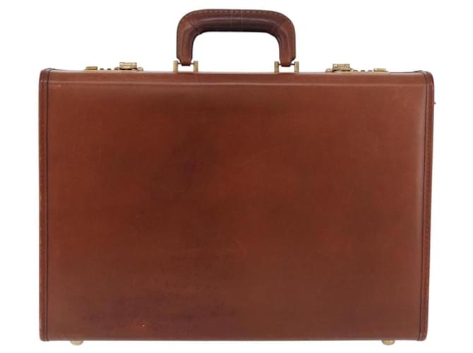 Coach Trunk in pelle marrone e oro Auth 181552A D'oro - vista 13