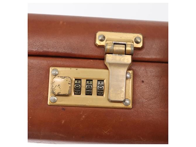 Coach Trunk in pelle marrone e oro Auth 181552A D'oro - vista 18