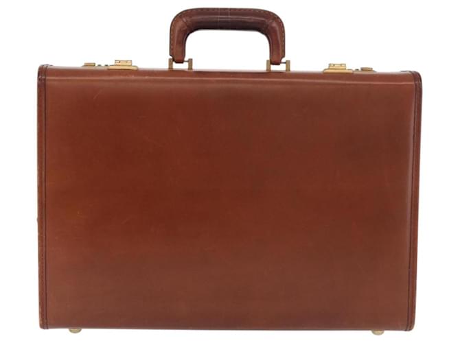 Coach Trunk in pelle marrone e oro Auth 181552A D'oro - vista 2