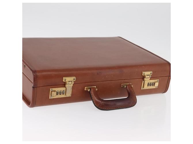 Coach Trunk in pelle marrone e oro Auth 181552A D'oro - vista 6