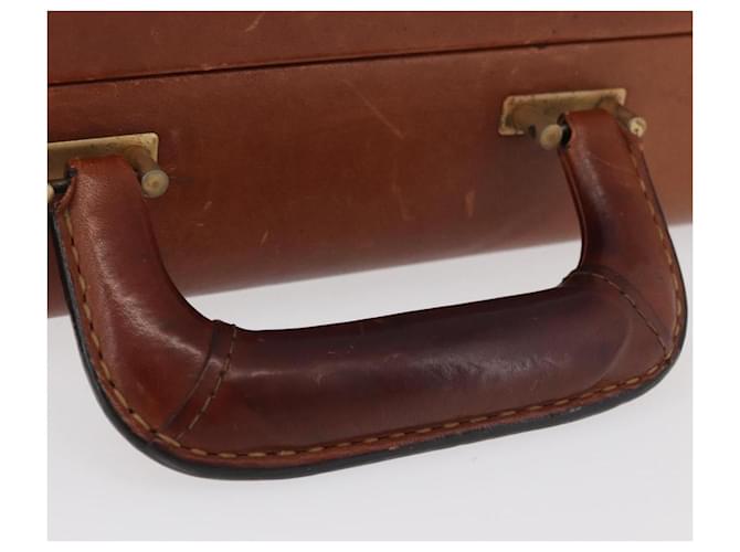 Coach Trunk in pelle marrone e oro Auth 181552A D'oro - vista 7