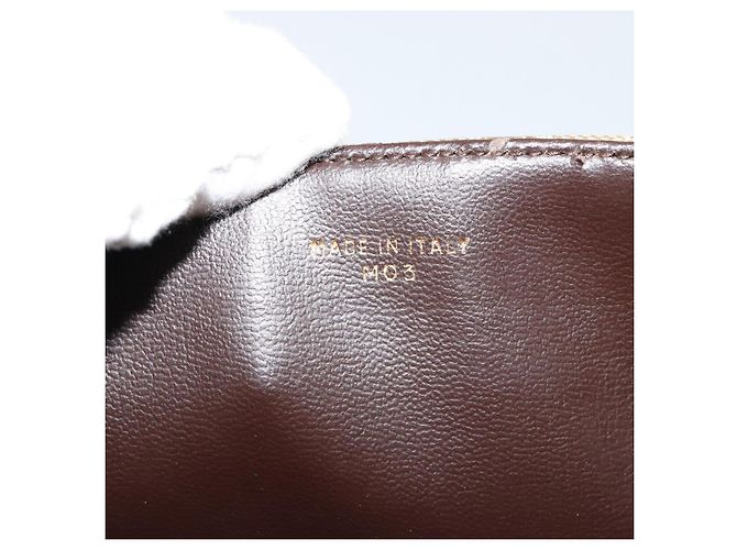 16 Céline Bolsa de Ombro CELINE Macadam Canvas PVC Bege Ouro Auth 181725 Dourado - vista 12