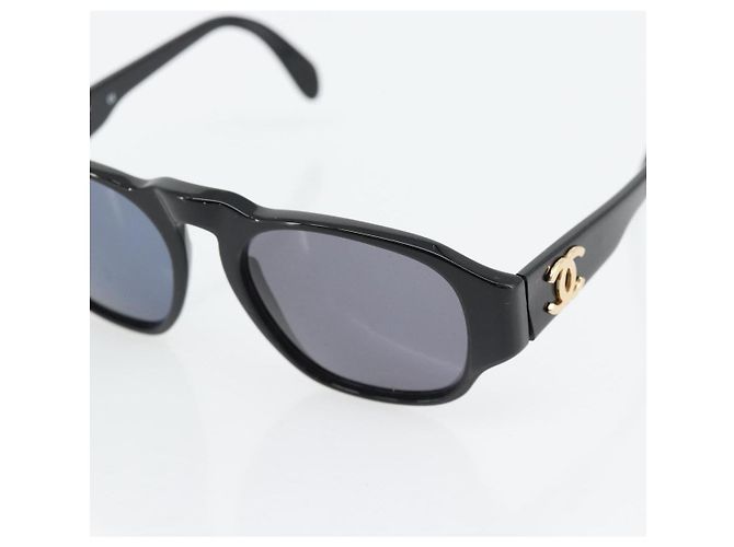 Gafas de sol CHANEL COCO de plástico Negro CC Auth 181746 - vista 8