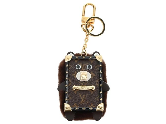 LOUIS VUITTON Monogram Bijoux Sack Wild Fur Schlüsselanhänger M68451 LV Auth 181735M Monogramm - Ansicht 13