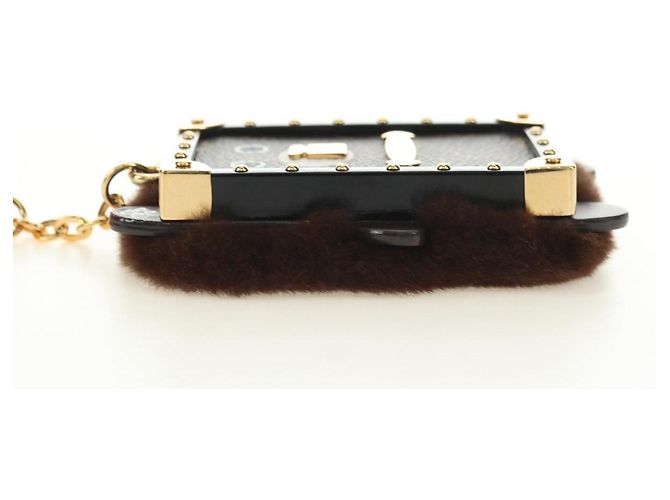 LOUIS VUITTON Monogram Bijoux Sack Wild Fur Schlüsselanhänger M68451 LV Auth 181735M Monogramm - Ansicht 14