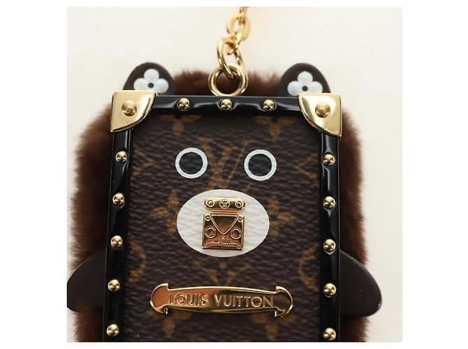 LOUIS VUITTON Monogram Bijoux Sack Wild Fur Schlüsselanhänger M68451 LV Auth 181735M Monogramm - Ansicht 3