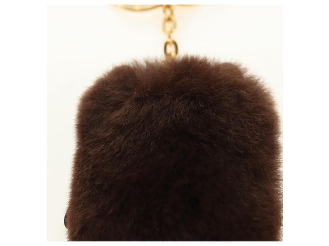 LOUIS VUITTON Monogram Bijoux Sack Wild Fur Schlüsselanhänger M68451 LV Auth 181735M Monogramm - Ansicht 7