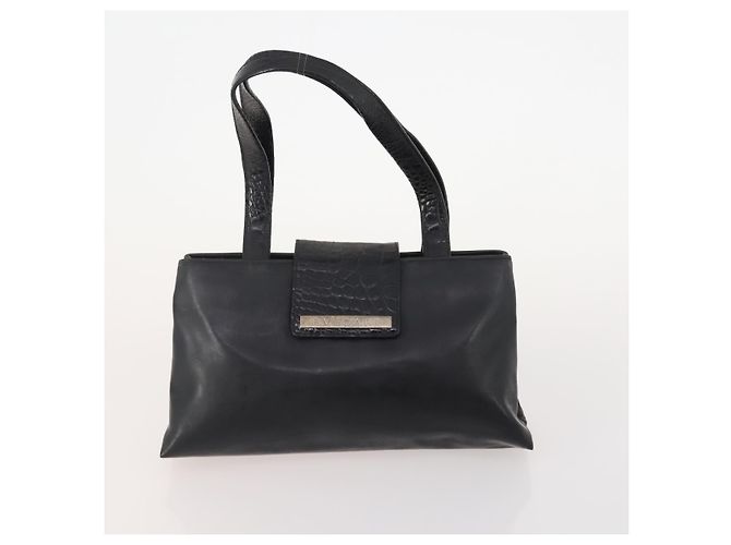 Bulgari Borsa BVLGARI Nylon Canvas 3 Set Black Beige white Auth 181807 Nero Bianco - vista 2