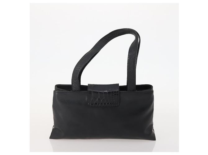 Bulgari Borsa BVLGARI Nylon Canvas 3 Set Black Beige white Auth 181807 Nero Bianco - vista 3