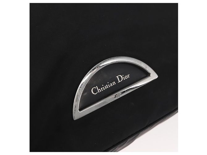 Borsa Tote Christian Dior Maris Pearl Nylon Nero Argento Auth bs35409 - vista 17