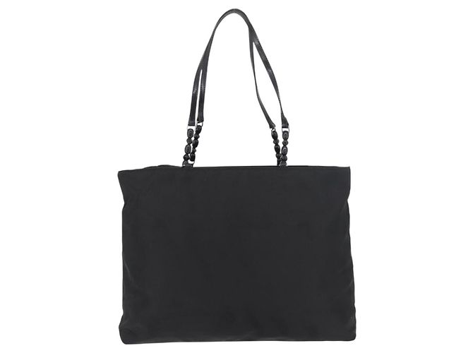 Borsa Tote Christian Dior Maris Pearl Nylon Nero Argento Auth bs35409 - vista 2
