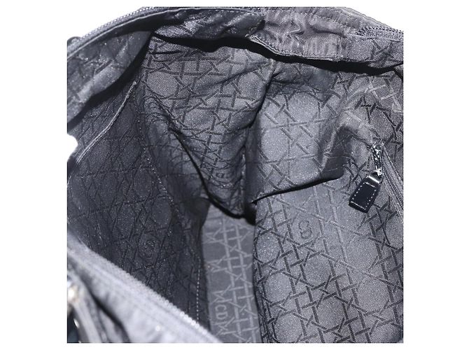 Borsa Tote Christian Dior Maris Pearl Nylon Nero Argento Auth bs35409 - vista 20