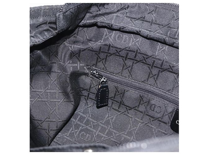Borsa Tote Christian Dior Maris Pearl Nylon Nero Argento Auth bs35409 - vista 21