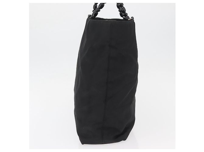Borsa Tote Christian Dior Maris Pearl Nylon Nero Argento Auth bs35409 - vista 4