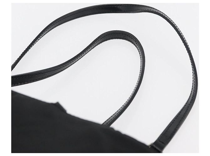 Borsa Tote Christian Dior Maris Pearl Nylon Nero Argento Auth bs35409 - vista 8