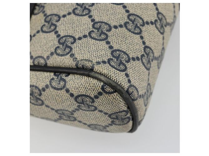 Clutch GUCCI GG Supreme Sherry Line PVC Blu Navy Rosso Auth 182400 - vista 14