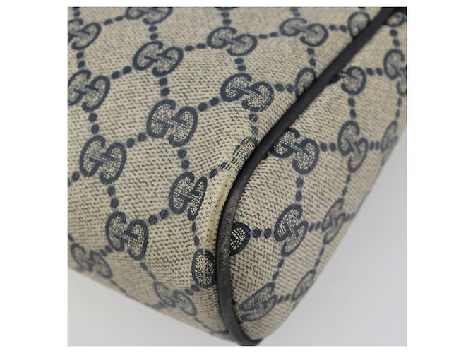 Clutch GUCCI GG Supreme Sherry Line PVC Blu Navy Rosso Auth 182400 - vista 15
