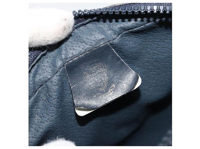 Clutch GUCCI GG Supreme Sherry Line PVC Blu Navy Rosso Auth 182400 - vista 9