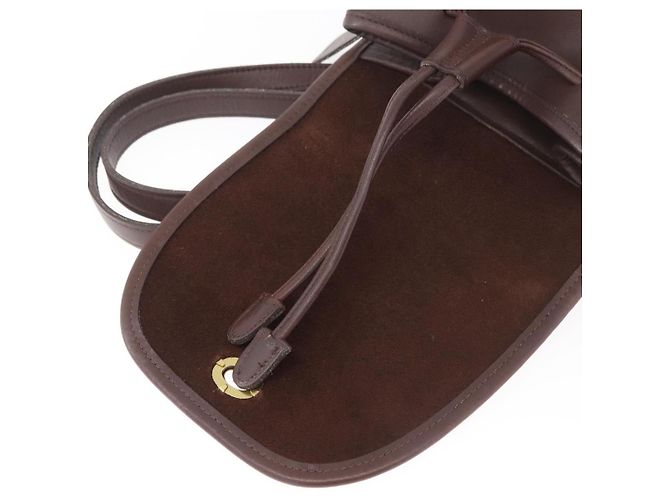 Zaino Coach in pelle marrone e oro Auth 176433 D'oro - vista 10