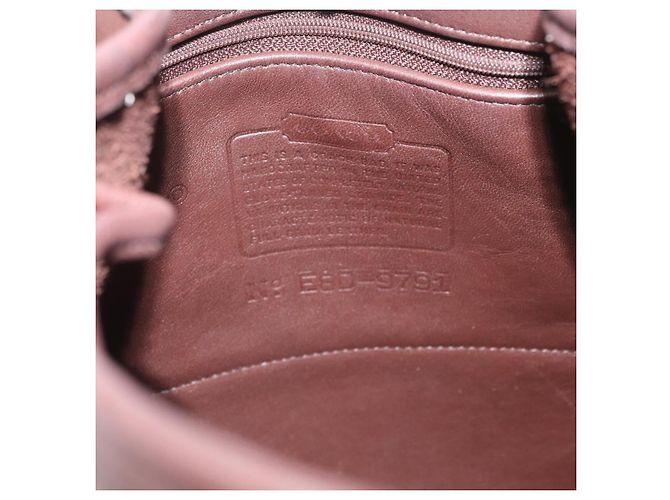 Zaino Coach in pelle marrone e oro Auth 176433 D'oro - vista 12
