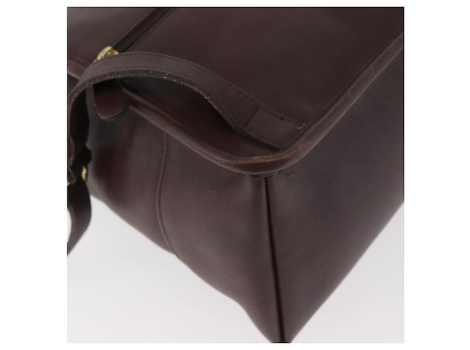 Zaino Coach in pelle marrone e oro Auth 176433 D'oro - vista 17