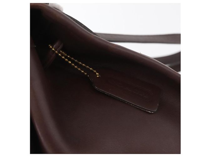 Zaino Coach in pelle marrone e oro Auth 176433 D'oro - vista 20