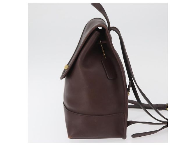 Zaino Coach in pelle marrone e oro Auth 176433 D'oro - vista 3