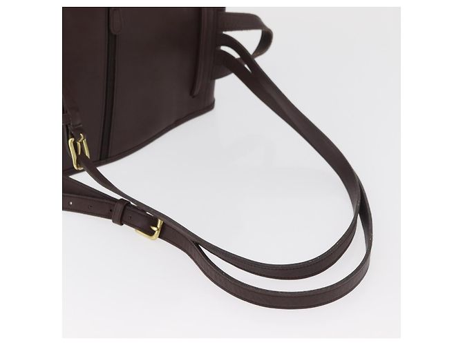 Zaino Coach in pelle marrone e oro Auth 176433 D'oro - vista 8