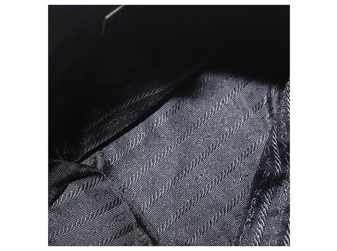 Borsa a Spalla con Catena PRADA in Scamosciato Grigio e Oro Auth bs35411 Marrone D'oro - vista 11