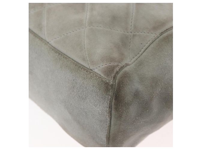 Borsa a Spalla con Catena PRADA in Scamosciato Grigio e Oro Auth bs35411 Marrone D'oro - vista 16