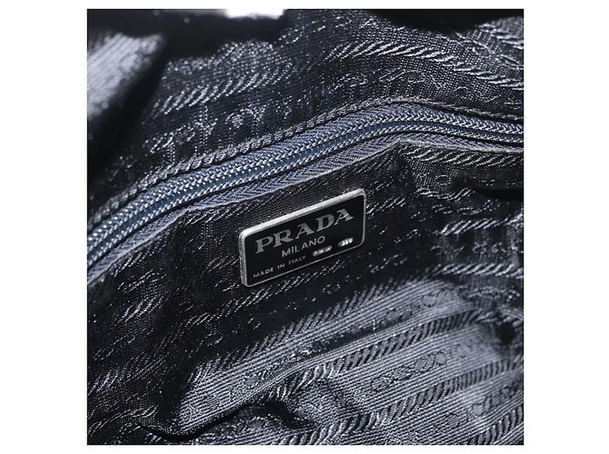 Borsa a Spalla con Catena PRADA in Scamosciato Grigio e Oro Auth bs35411 Marrone D'oro - vista 18