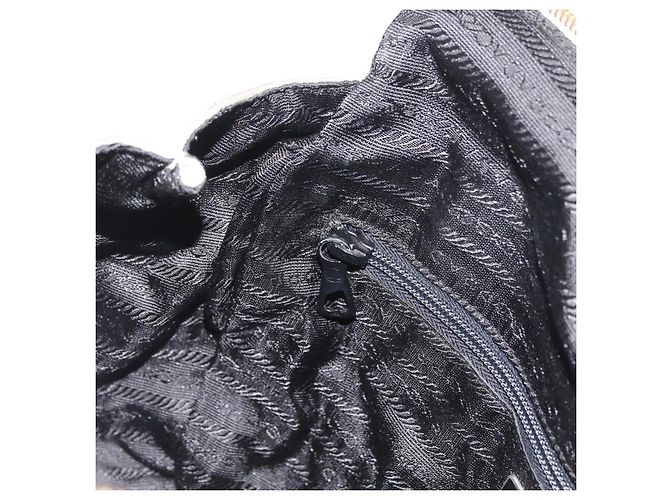 Borsa a Spalla con Catena PRADA in Scamosciato Grigio e Oro Auth bs35411 Marrone D'oro - vista 21