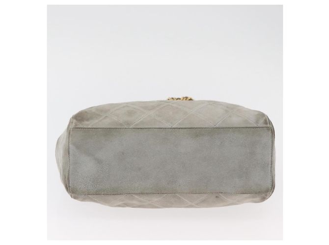 Borsa a Spalla con Catena PRADA in Scamosciato Grigio e Oro Auth bs35411 Marrone D'oro - vista 5