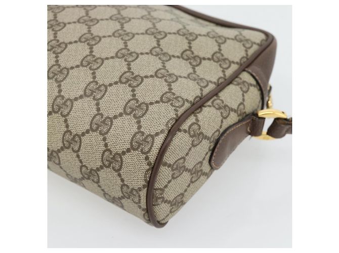 Borsa GUCCI GG Supreme Web Sherry Line PVC Beige Oro 001 113 6472 Auth 182533 D'oro - vista 17