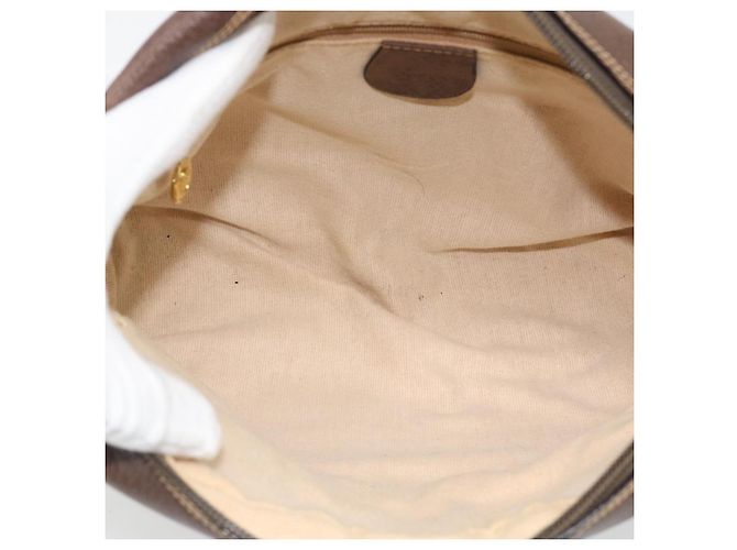 Borsa GUCCI GG Supreme Web Sherry Line PVC Beige Oro 001 113 6472 Auth 182533 D'oro - vista 9