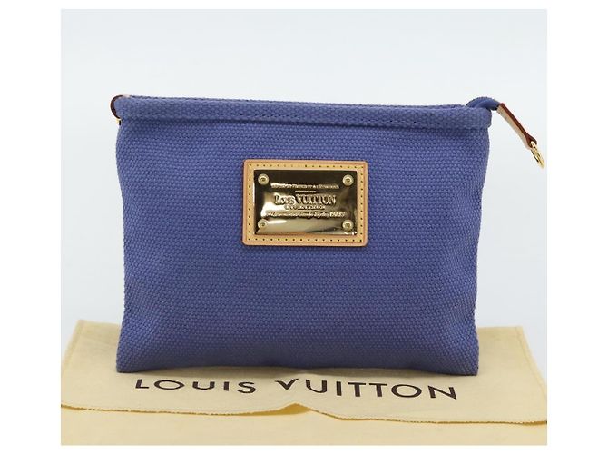 LOUIS VUITTON Antigua Pochette Platt PM Pochette Blu M40070 LV Auth 171279V - vista 12